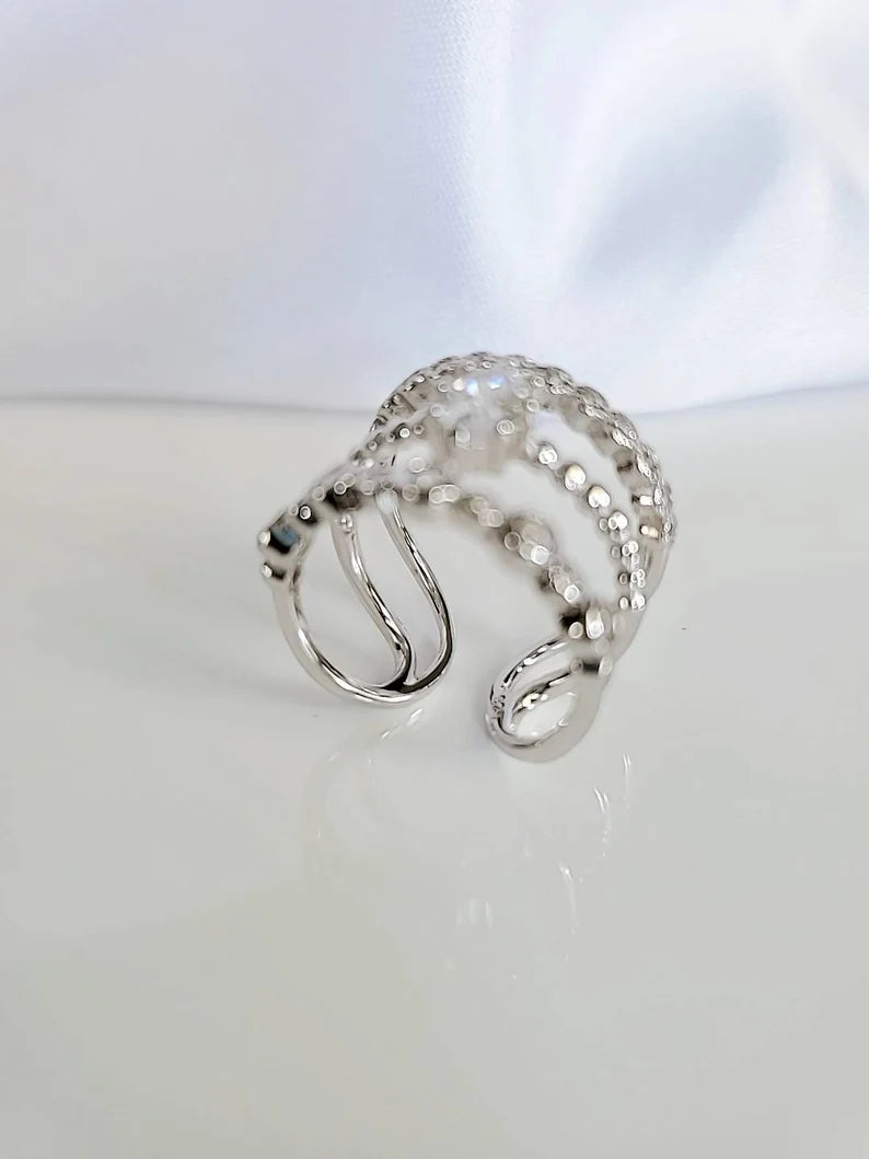 Sterling Silver 925 Multi-Row Ring - view 3