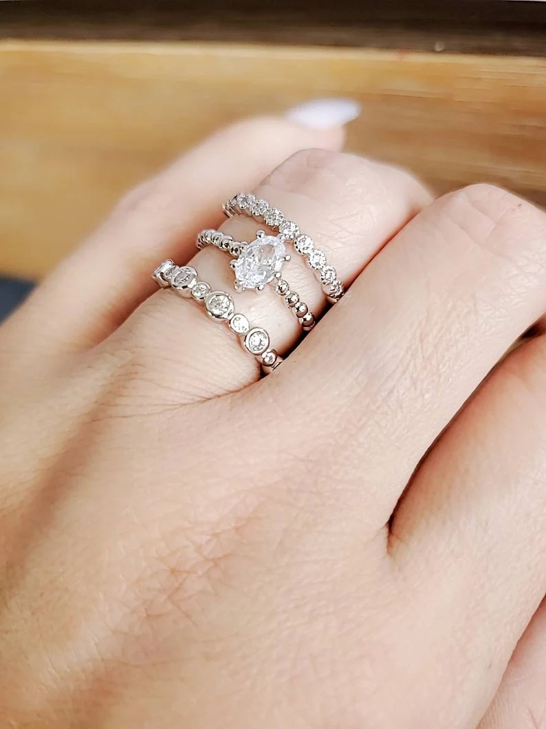 Sterling Silver 925 Multi-Row Ring - view 6