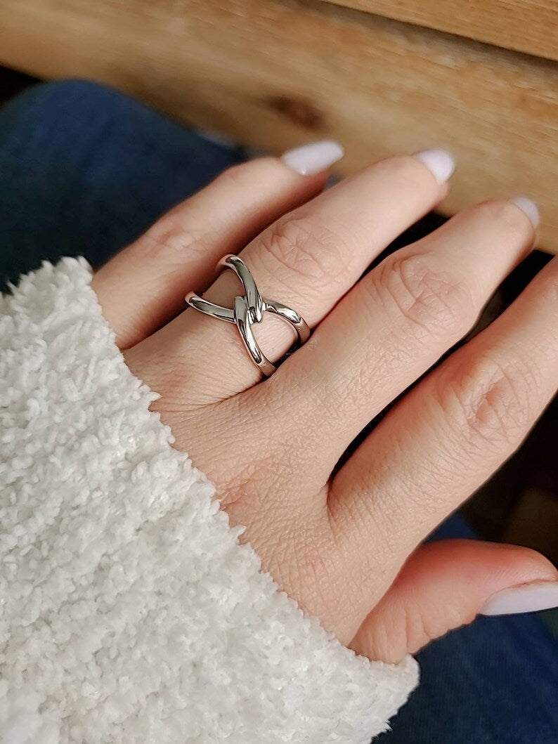 Sterling Silver 925 Statement Knot Ring - view 6