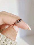 Sterling Silver Dainty Thin Onyx Ring - view 5