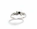 Sterling Silver Dainty Thin Onyx Ring