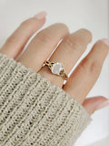 Sterling Silver Gold Mother of Pearl Celtic Ring - view 7