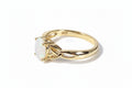 Sterling Silver Gold Mother of Pearl Celtic Ring - view 3