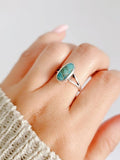 Sterling Silver Genuine Oval Turquoise Ring - view 6