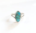 Sterling Silver Genuine Oval Turquoise Ring