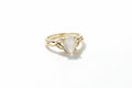 Sterling Silver Gold Mother of Pearl Celtic Ring - view 4