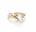 Sterling Silver Gold Mother of Pearl Celtic Ring
