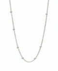 Sterling Silver Dainty Beaded Bracelet, Anklet, Choker Chain