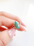 Sterling Silver Genuine Oval Turquoise Ring - view 5
