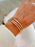 18K Gold Filled Bangle Bracelet - Stackable Collection