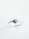 Sterling Silver Dainty Turquoise Ring - view 3