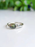 Sterling Silver 925 Genuine Abalone Ring - view 6