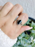 Sterling Silver Oval Onyx Ring - view 3