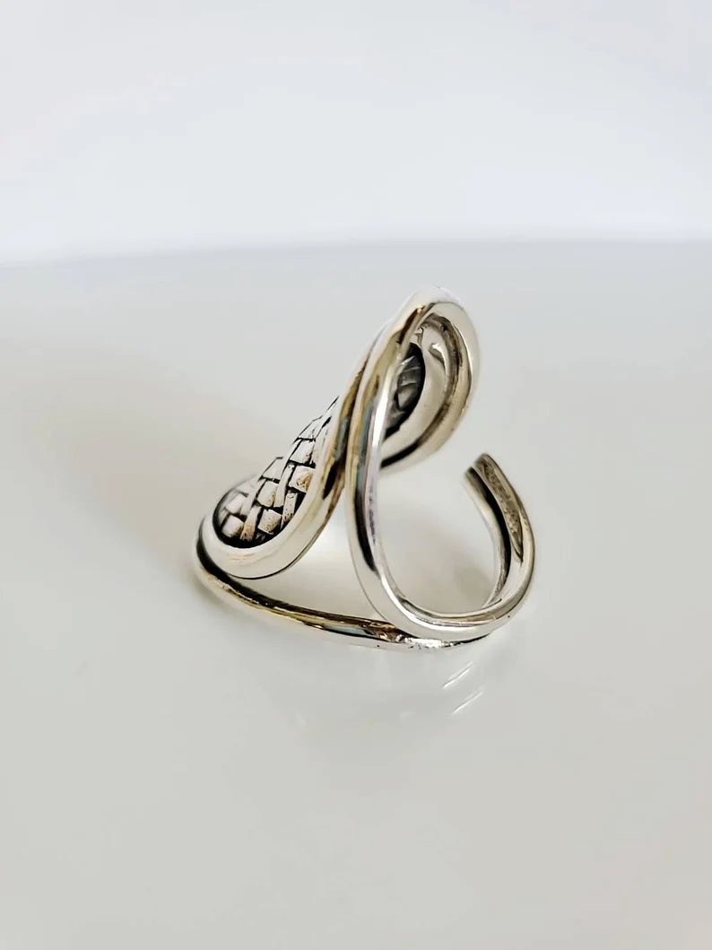 Sterling Silver 925 Shield Bold Bohemian Ring - view 4