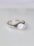 Sterling Silver Oval Mother of Pearl Ring - view 4