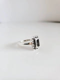 Minimalist Dainty Black Stone Stackable Ring - view 8