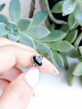 Sterling Silver Oval Onyx Ring - view 2