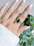 Sterling Silver Oval Onyx Ring - view 5