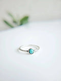 Sterling Silver Dainty Turquoise Ring - view 5