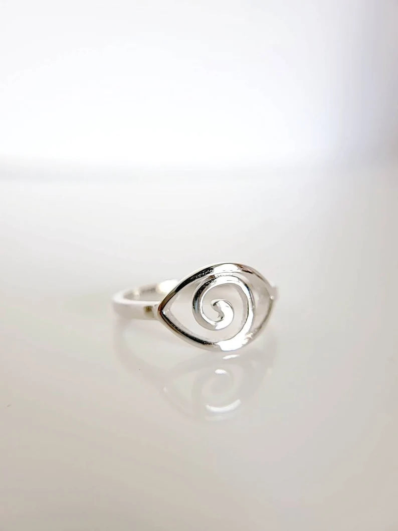 Eye of Horus Ra Sterling Silver Ring - view 8