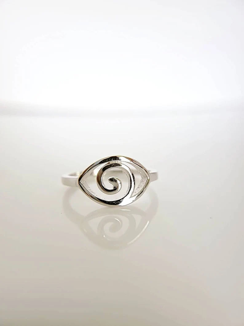Eye of Horus Ra Sterling Silver Ring - view 9