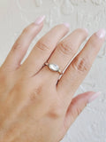 Sterling Silver Oval Mother of Pearl Ring - view 7