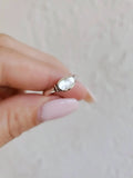 Sterling Silver Oval Mother of Pearl Ring - view 8
