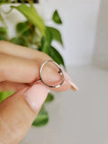Sterling Silver Large Circle Halo Ring - view 7