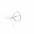 Sterling Silver Large Circle Halo Ring