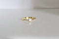 Sterling Silver Gold Mother of Pearl Solitaire Ring - view 5