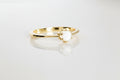 Sterling Silver Gold Mother of Pearl Solitaire Ring