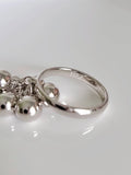 Sterling Silver 925 Dangling Spheres Ring - view 3