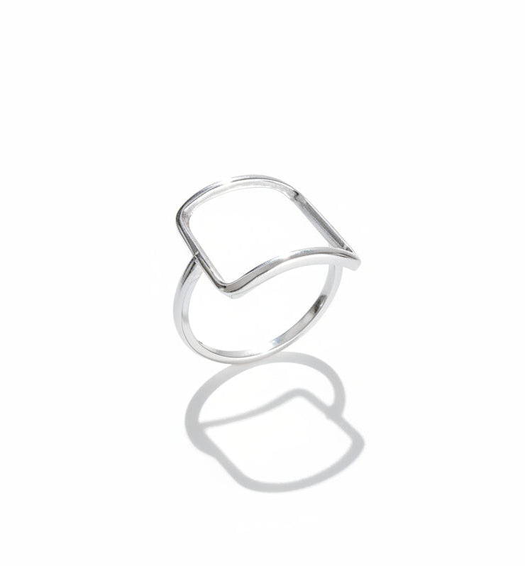 Sterling Silver Open Square Ring