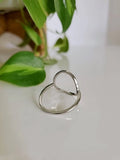 Sterling Silver Large Circle Halo Ring - view 5