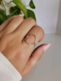 Sterling Silver Large Circle Halo Ring - view 6