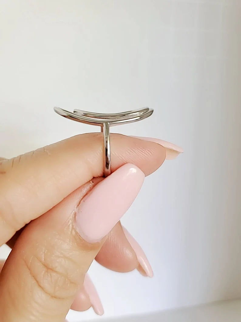 Sterling Silver Halo Design Ring - view 4