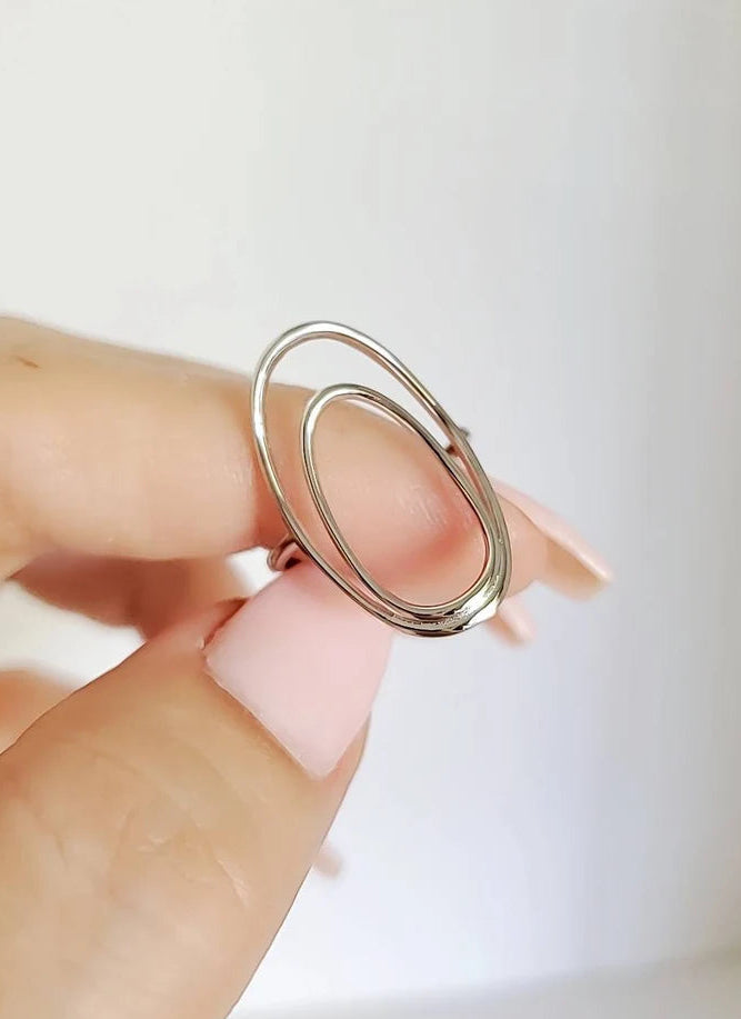 Sterling Silver Halo Design Ring - view 2