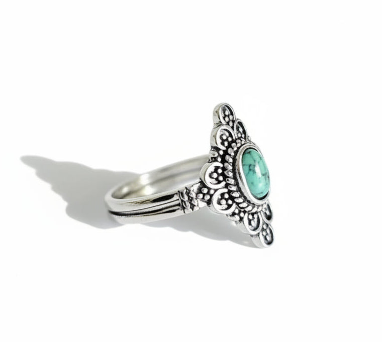 Sterling Silver Turquoise Ring - view 3