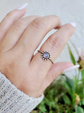 Sterling Silver 925 Moonstone Flower Ring - view 4