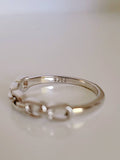Sterling Silver Chain Stackable Ring - view 2