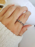 Sterling Silver Chain Stackable Ring - view 6