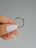 Sterling Silver Geometric Bar Ring - view 7