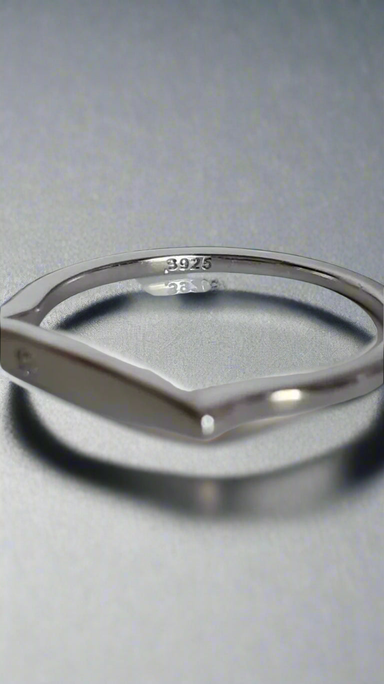 Sterling Silver Geometric Bar Ring - view 6