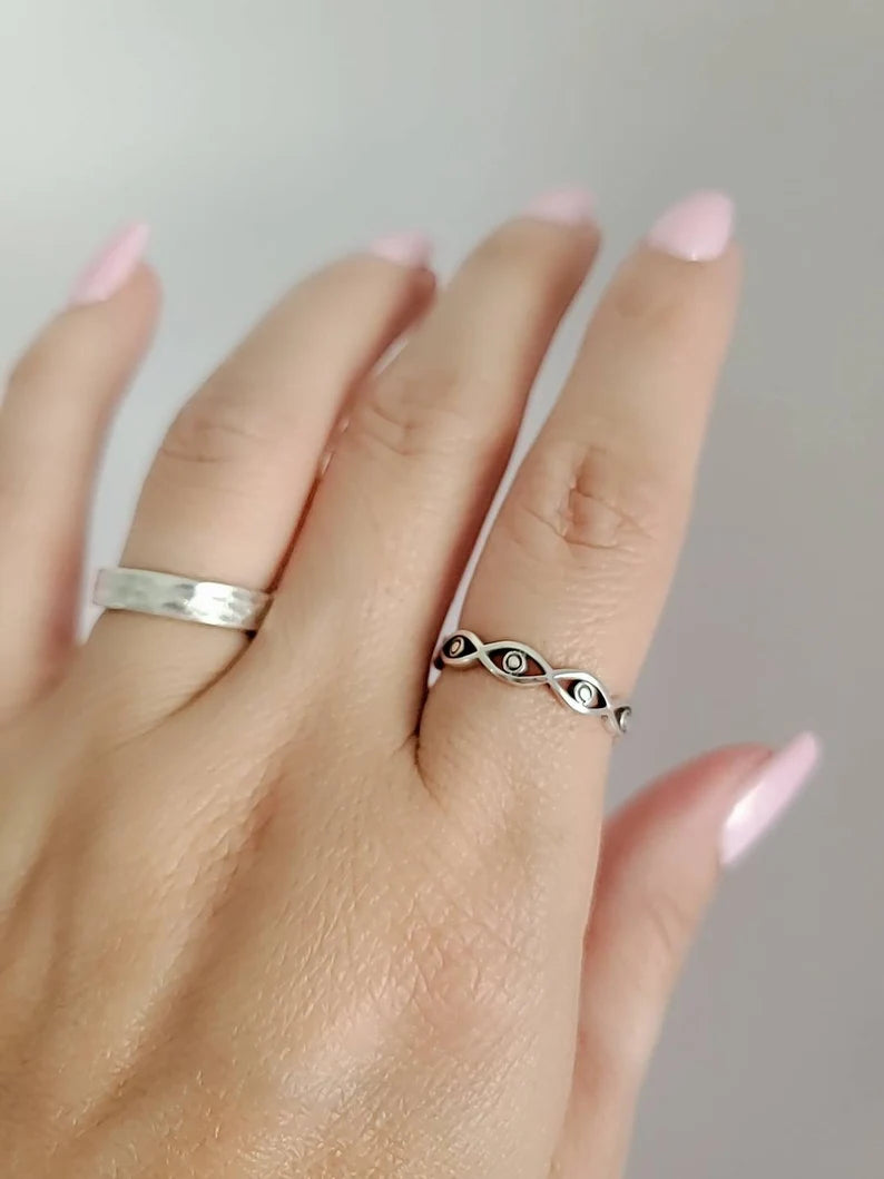 Evil Eye Sterling Silver Protection Ring - view 9