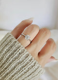 Sterling Silver 925 Round Cut Engagement Ring - view 8