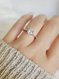 Sterling Silver 925 Round Cut Engagement Ring - view 4