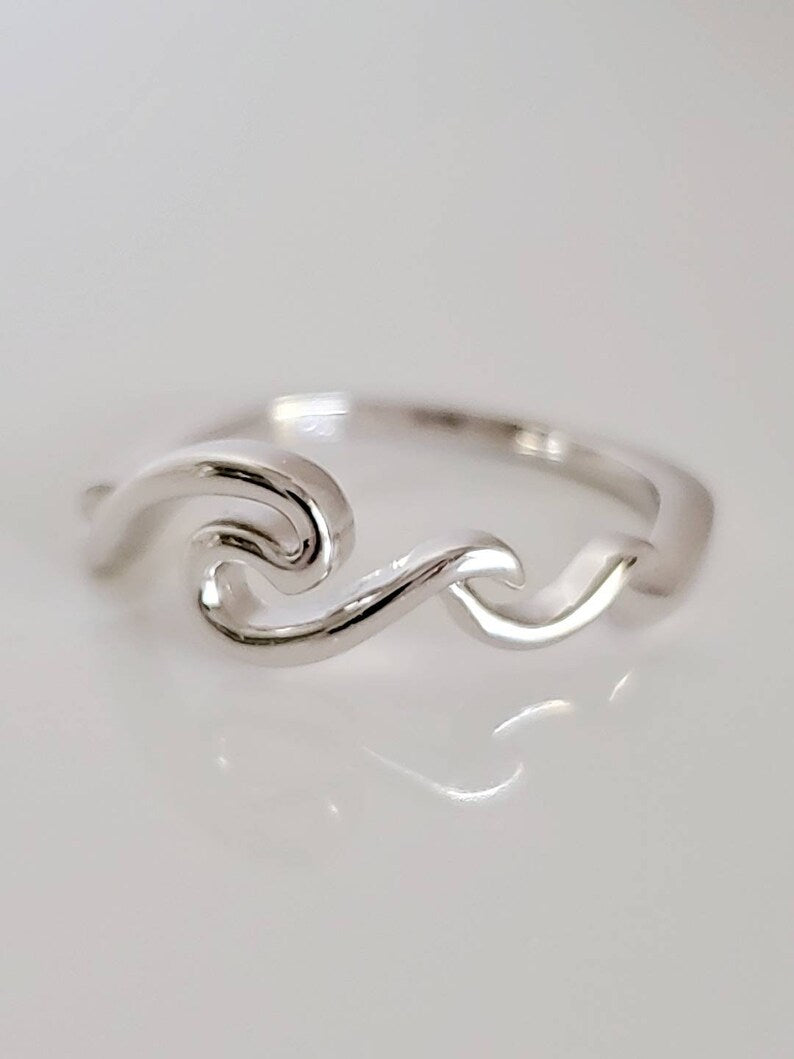 Sterling Silver 925 Rolling Wave Ring - view 5