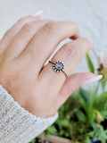 Sterling Silver 925 Moonstone Flower Ring - view 8