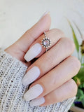 Sterling Silver 925 Moonstone Flower Ring - view 7