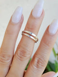 Dainty Crescent Moon Sterling Silver Ring - view 6